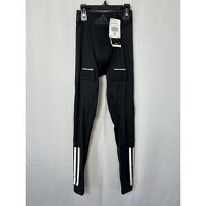 Adidas Hockey Black Baselayer Pants MSRP: $80 Men's Size XS with Protective Cup